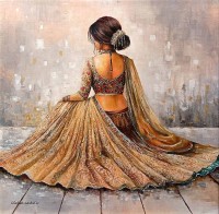 Sabeen Rashid, 24 x 24 Inches, Acrylic on Canvas, Figurative Painting, AC-SBRS-019